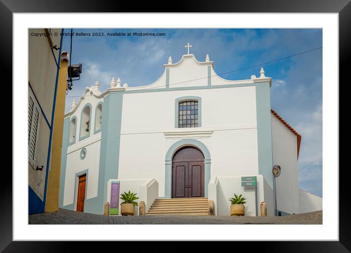 View on Igreja da Misericordia, church of Aljezur in Algarve, Portugal Framed Mounted Print by Kristof Bellens