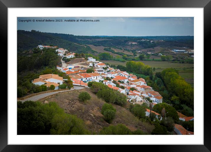 View on the old town of Aljezur in Algarve, Portugal Framed Mounted Print by Kristof Bellens