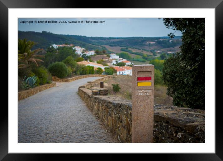 View on Rota Vicentina PR1 hiking route on the Atlantic coast in Algarve. Framed Mounted Print by Kristof Bellens