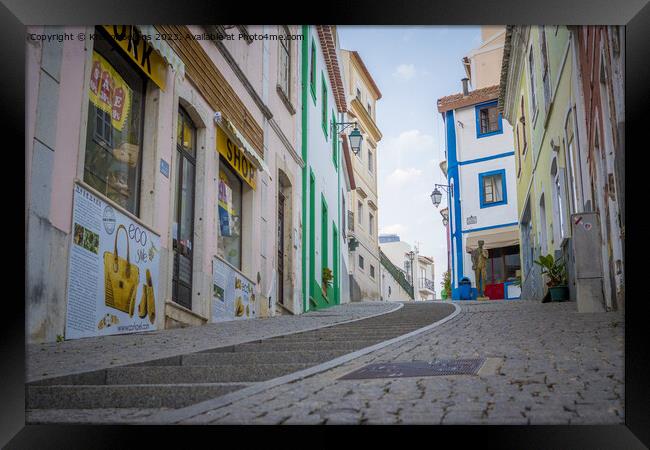 View on Rua Do Porto Fundo in Monchique, Portugal Framed Print by Kristof Bellens