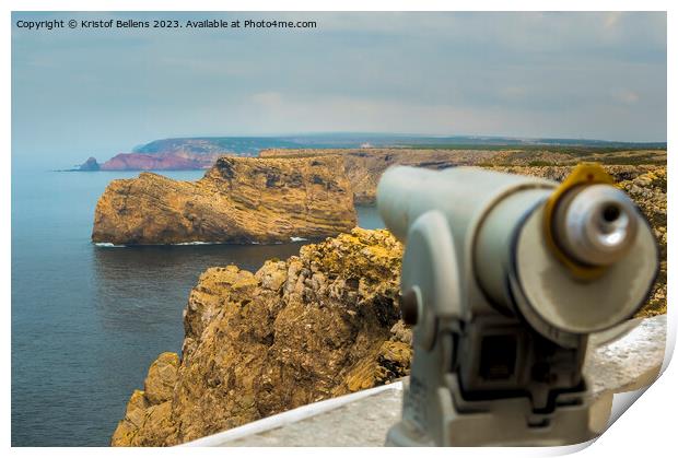 Viewpoint at Cabo de Sao Vicente in Algarve, Portugal Print by Kristof Bellens
