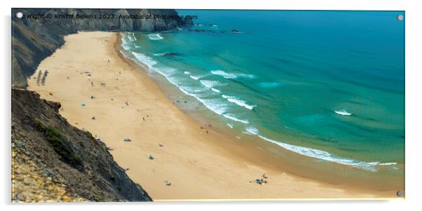 view on Castelejo Beach near Vila Do Bispo in Algarve Acrylic by Kristof Bellens