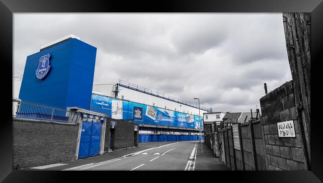 Bullens Road stand at Everton FC Framed Print by Jason Wells