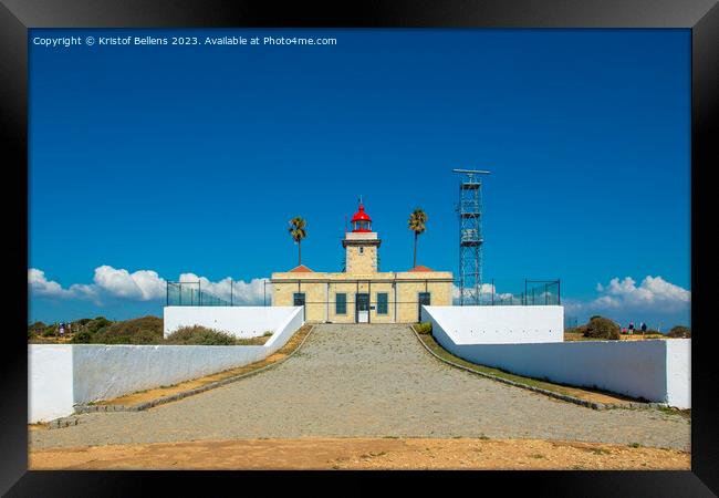 View on the lighthouse of Cabo Sao Vicente in Portugal. Framed Print by Kristof Bellens