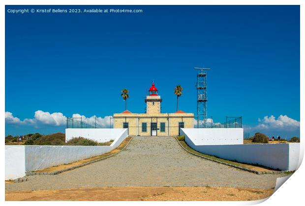 View on the lighthouse of Cabo Sao Vicente in Portugal. Print by Kristof Bellens