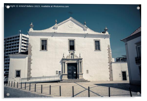 View on Igreja do Sao Pedro in Faro, Portugal Acrylic by Kristof Bellens