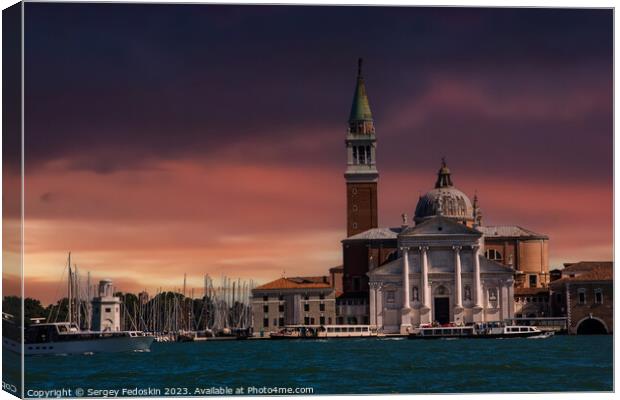 View of the Venice on a sunset Canvas Print by Sergey Fedoskin