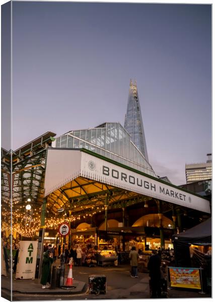 Borough Market and the Shard Canvas Print by David French