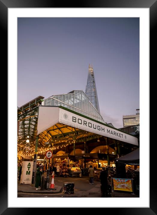 Borough Market and the Shard Framed Mounted Print by David French