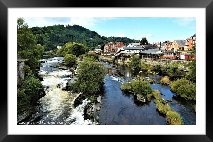The Majestic Llangollen River Dee Framed Mounted Print by Mark Chesters