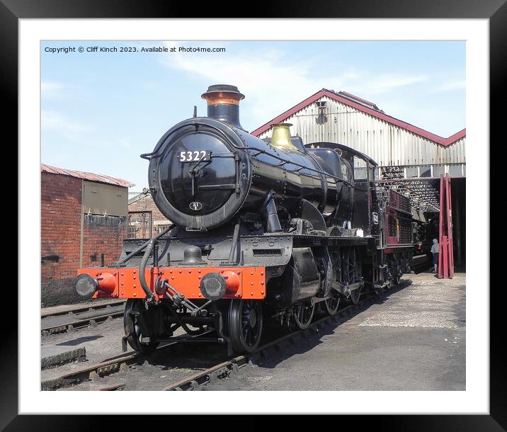 Steam locomotive 5322 Framed Mounted Print by Cliff Kinch