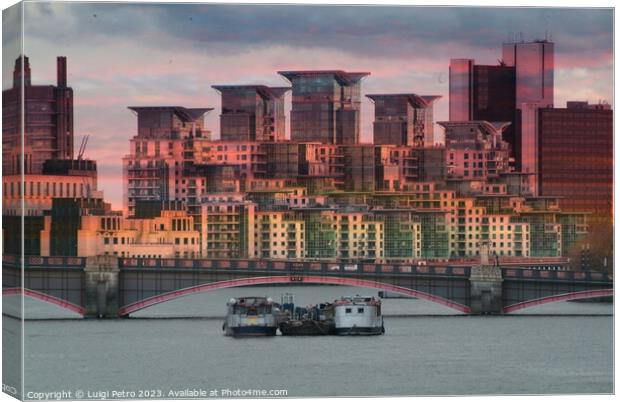 View of London across the Thames, London, United K Canvas Print by Luigi Petro