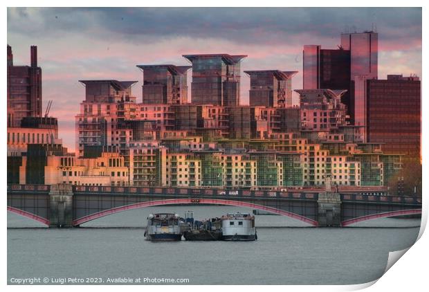 View of London across the Thames, London, United K Print by Luigi Petro