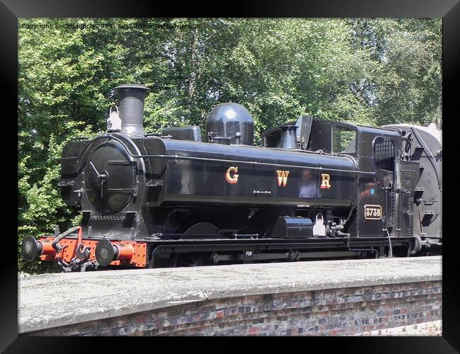 GWR Steam train 3738 Framed Print by Cliff Kinch