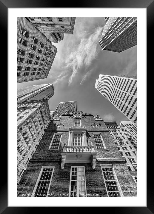 BOSTON Old State House | Monochrome Framed Mounted Print by Melanie Viola