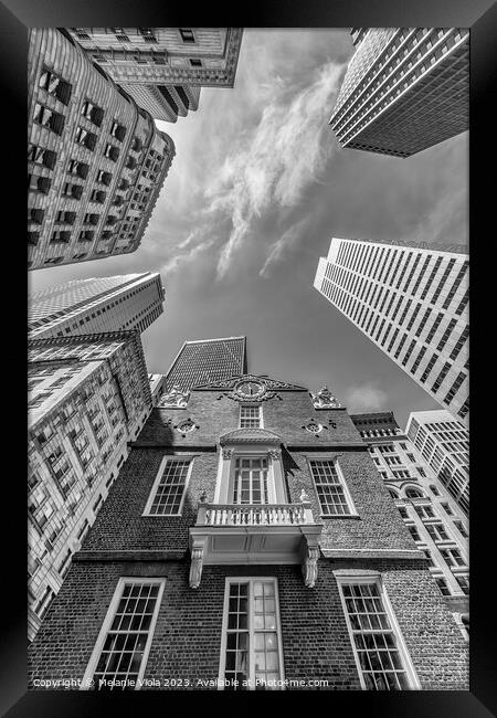 BOSTON Old State House | Monochrome Framed Print by Melanie Viola