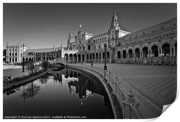 Plaza de Espania, Seville Print by Duncan Spence