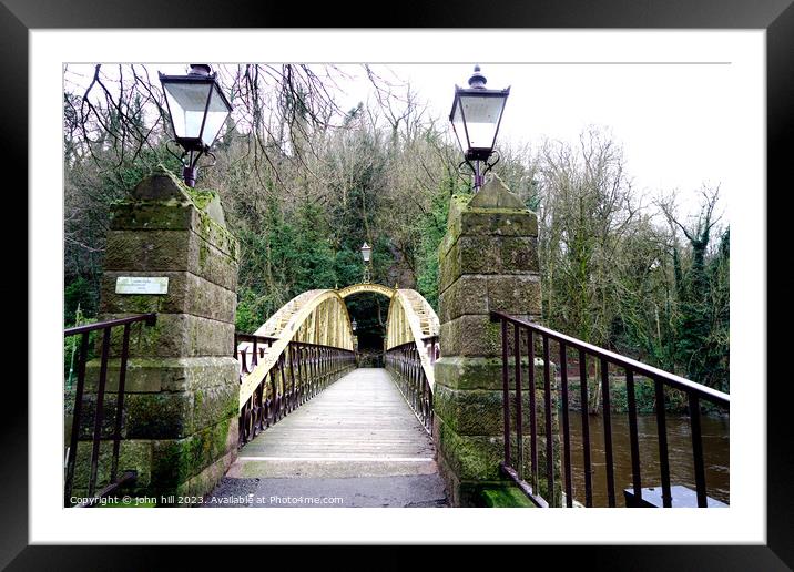 Jubilee bridge at Matlock Bath Derbyshire. Framed Mounted Print by john hill