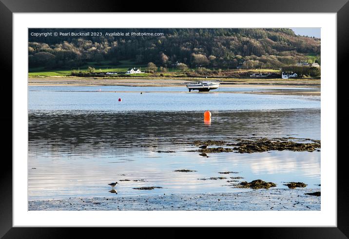 Feeding in the Shallows Red Wharf Bay Anglesey Framed Mounted Print by Pearl Bucknall