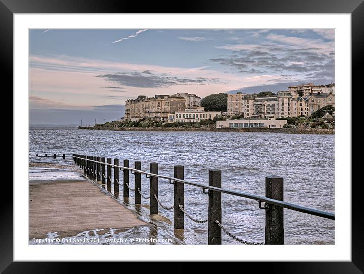 Weston seafront Framed Mounted Print by Carl Shellis