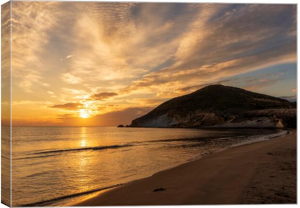 Sunrise on the Genoveses beach in Almeria Canvas Print by Vicen Photo