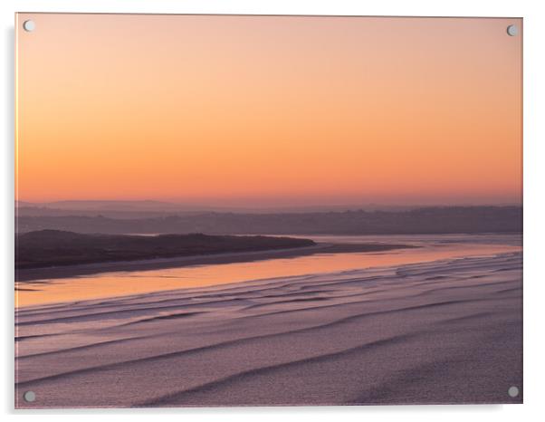 Saunton Sands Sunrise Acrylic by Tony Twyman