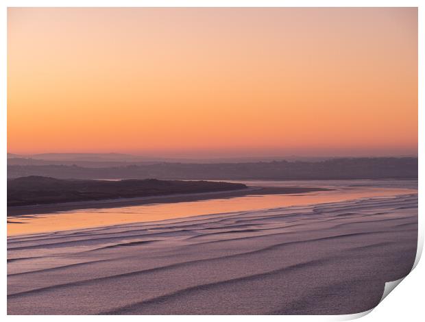 Saunton Sands Sunrise Print by Tony Twyman
