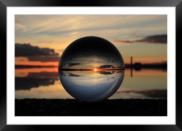 Glass Ball Sunset Framed Mounted Print by Set Up, Shoots and Leaves