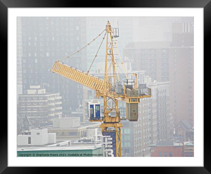 Crane in the mist Framed Mounted Print by Stephanie Moore