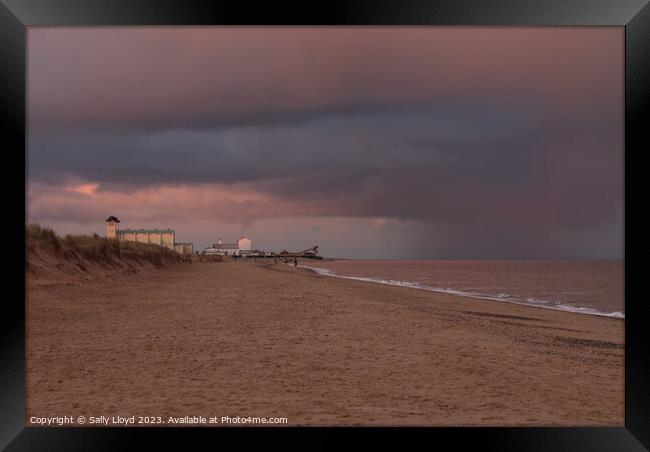 In the pink at Great Yarmouth, Norfolk Framed Print by Sally Lloyd