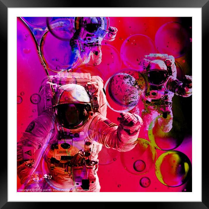 SPACE AGE AND TIME ZONE DISCOVERY Framed Mounted Print by OTIS PORRITT