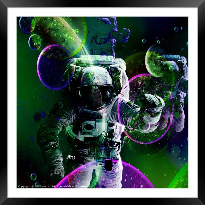 SPACE AGE AND TIME ZONE ORBIT Framed Mounted Print by OTIS PORRITT