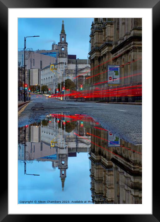 Leeds Civic Hall Framed Mounted Print by Alison Chambers