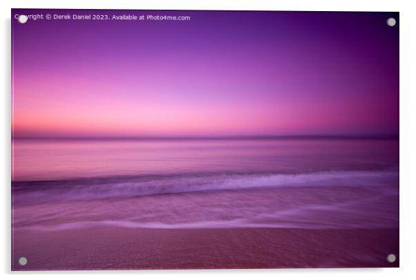 Serene Sunrise on the Beach Acrylic by Derek Daniel