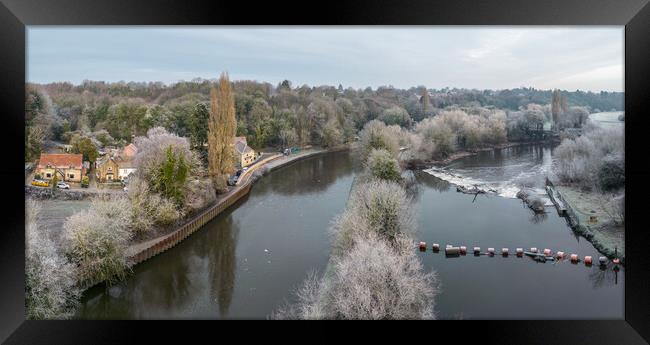 Sprotbrough River Don Navigation Framed Print by Apollo Aerial Photography