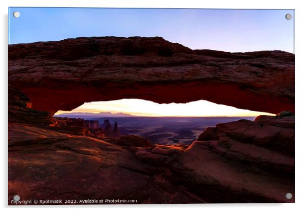 Sunrise Moab Arches Canyonlands National Park Utah USA Acrylic by Spotmatik 