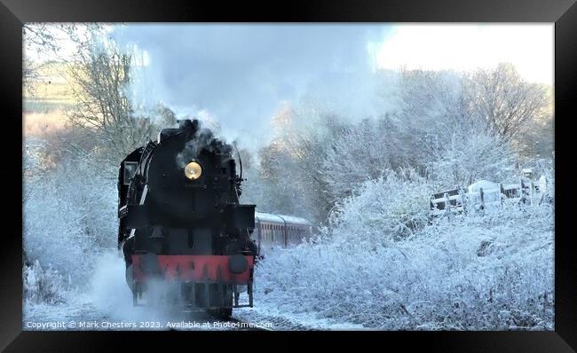 Winter Wonderland Steam Train Adventure Framed Print by Mark Chesters
