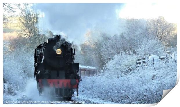 Winter Wonderland Steam Train Adventure Print by Mark Chesters