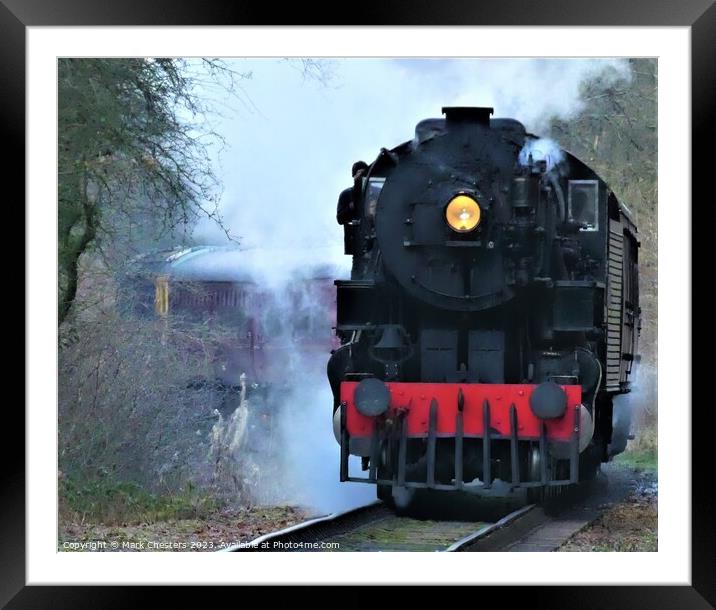 Steaming through Scenic Staffordshire Framed Mounted Print by Mark Chesters