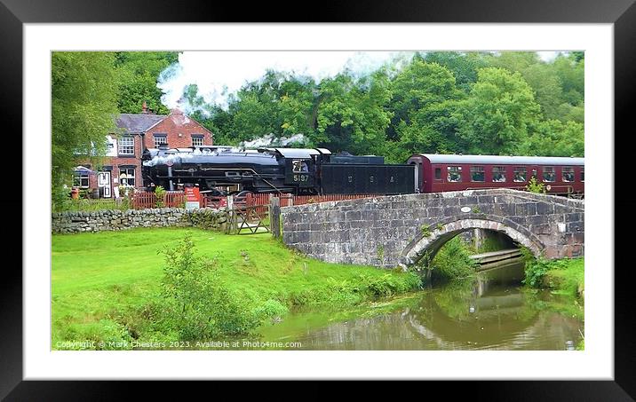 Nostalgic Steam Train Journey Framed Mounted Print by Mark Chesters