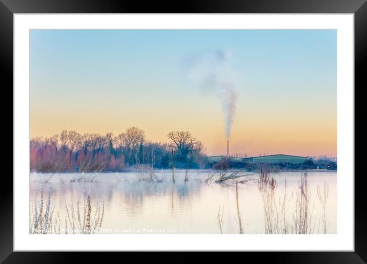 Industrial Wildlife Sunrise Framed Mounted Print by Stephen Young