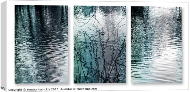 A Triptych of local lakes  Canvas Print by Pamela Reynolds