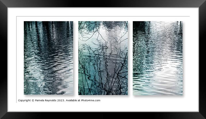 A Triptych of local lakes  Framed Mounted Print by Pamela Reynolds