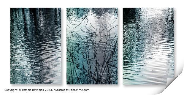A Triptych of local lakes  Print by Pamela Reynolds