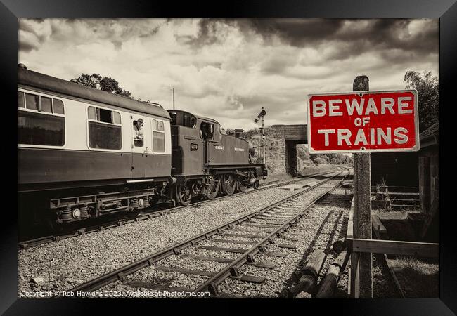 Beware of the Prairie Framed Print by Rob Hawkins