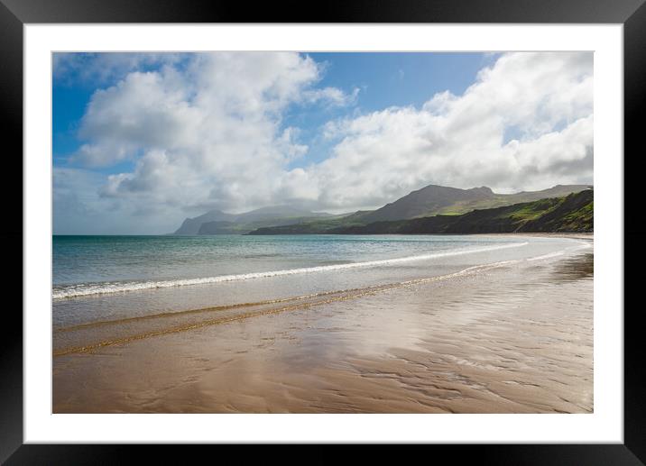 Nefyn beach, Lleyn Peninsula, North Wales Framed Mounted Print by Andrew Kearton