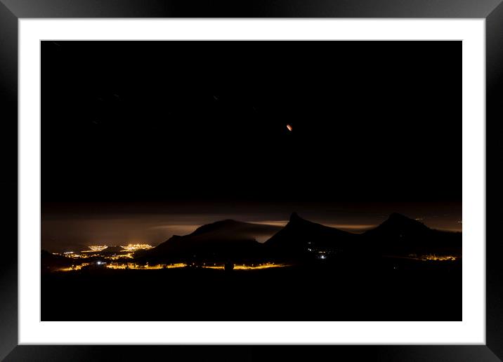 Nighttime long exposure on Tenerife Framed Mounted Print by Phil Crean