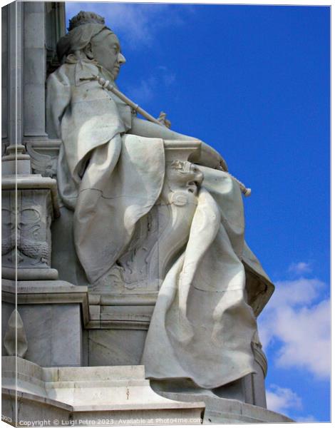 Detail of Queen Victoria Statue, Queen Victoria Me Canvas Print by Luigi Petro