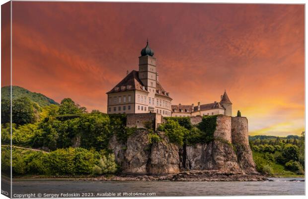 Palace Schonbuhel on the Danube river. Austria. Canvas Print by Sergey Fedoskin