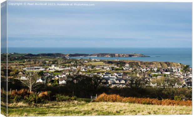 Morfa Nefyn and Porth Dinllaen on Llyn Peninsula  Canvas Print by Pearl Bucknall